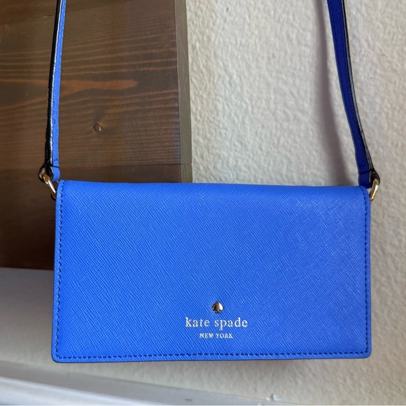 kate spade Handbags - Kate Spade Royal Blue Crossbody Wallet